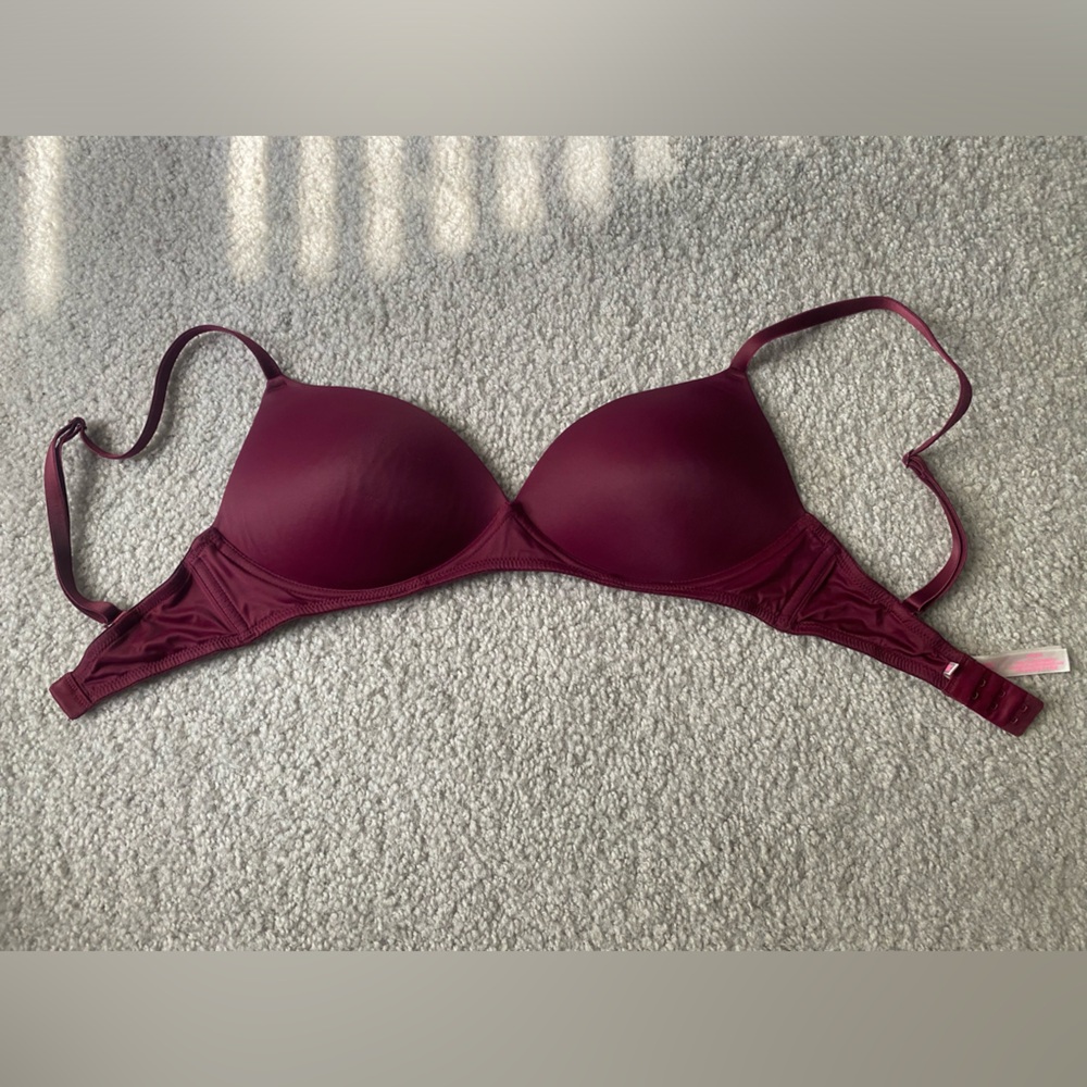 Maroon Victoria secret pink bra